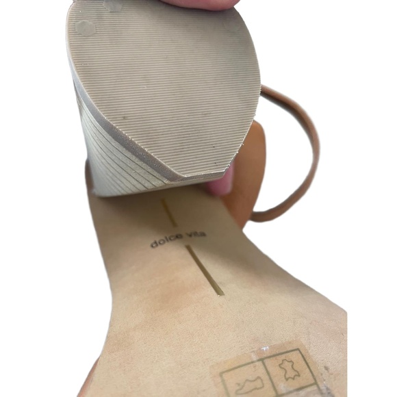 Dolce Vita Womens Caramel Ankle Strap Block Heel Sandals Size 8 - Picture 4 of 8